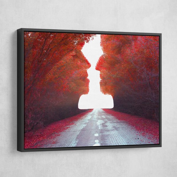 Road to Love wall art black frame