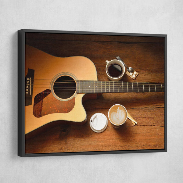 Guitar and Coffee wall art