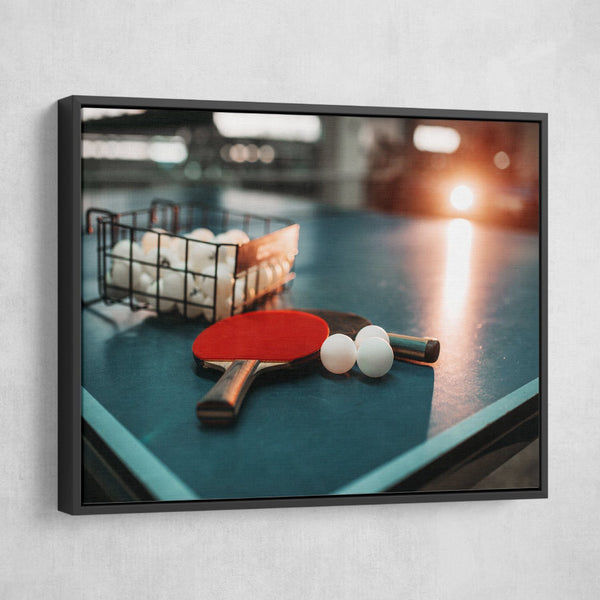 Table Tennis wall art black frame