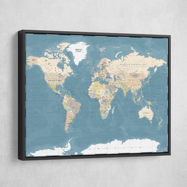 world map art
