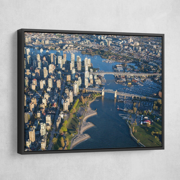 Canada Downtown View wall art black frame