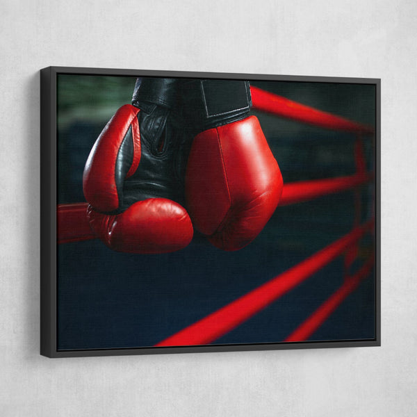 Boxing Gloves wall art black frame