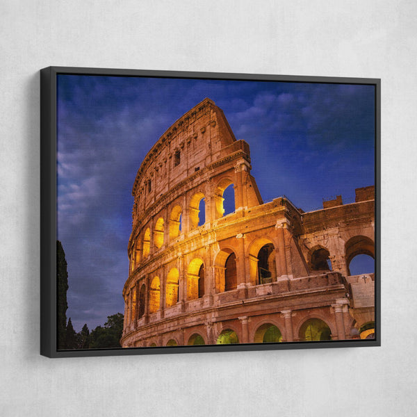 Colosseum wall art black frame