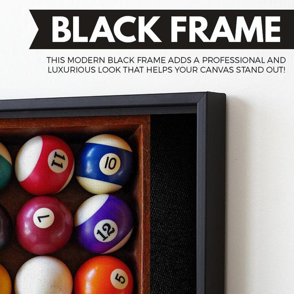 Billiard art black frame