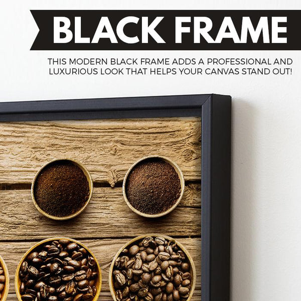 Coffee Beans wall art black frame
