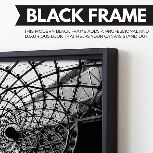 abstract construction art black floaitng frame