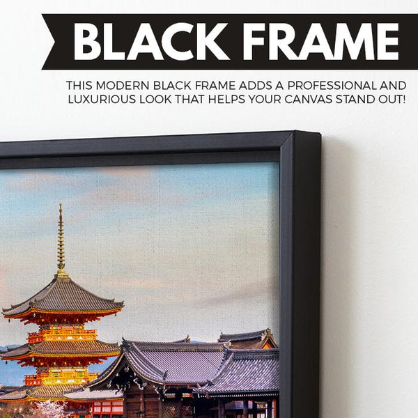 Kiyomizu-dera Temple wall art black floating frame