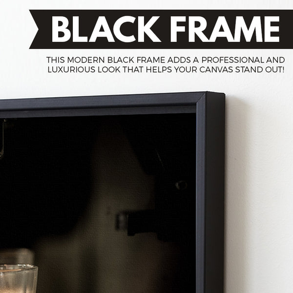 Coffee Machine wall art black frame