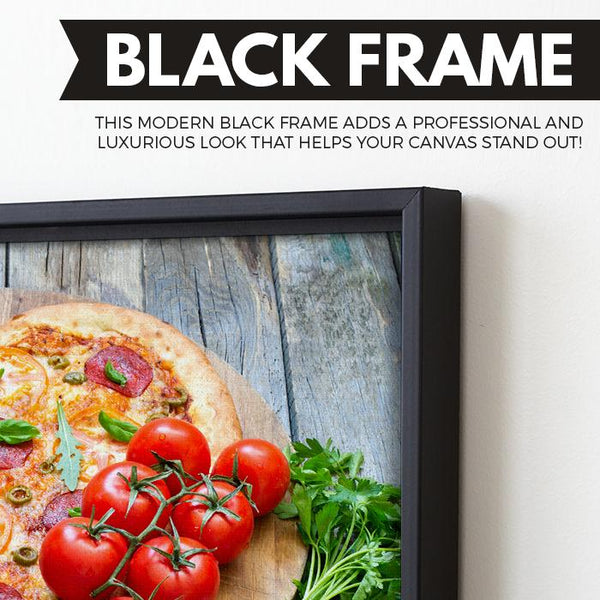 Pizza Lover wall art black floating frame