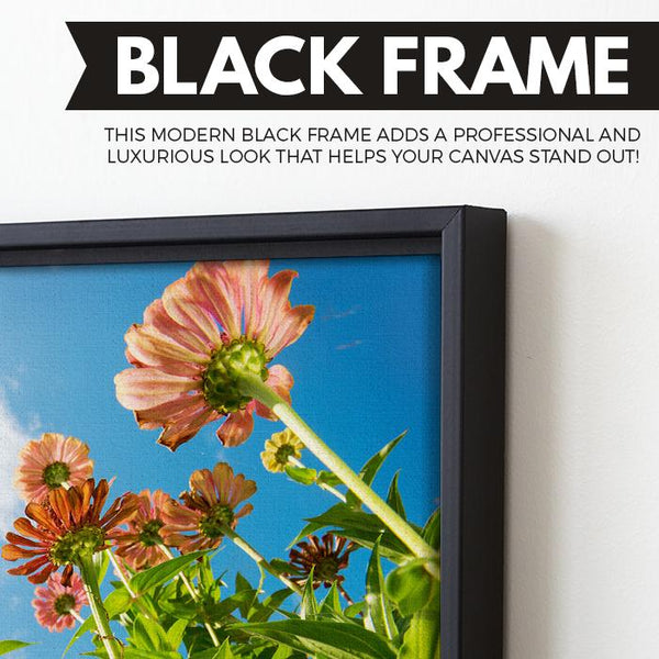 Flowers wall art black frame