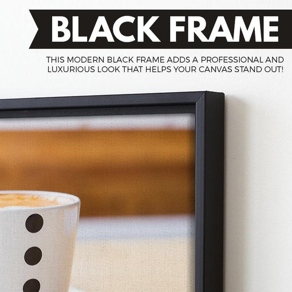 Pol ca Coffee art black frame