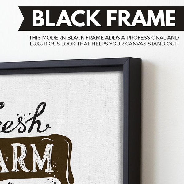 Fresh Farm wall art black floating frame