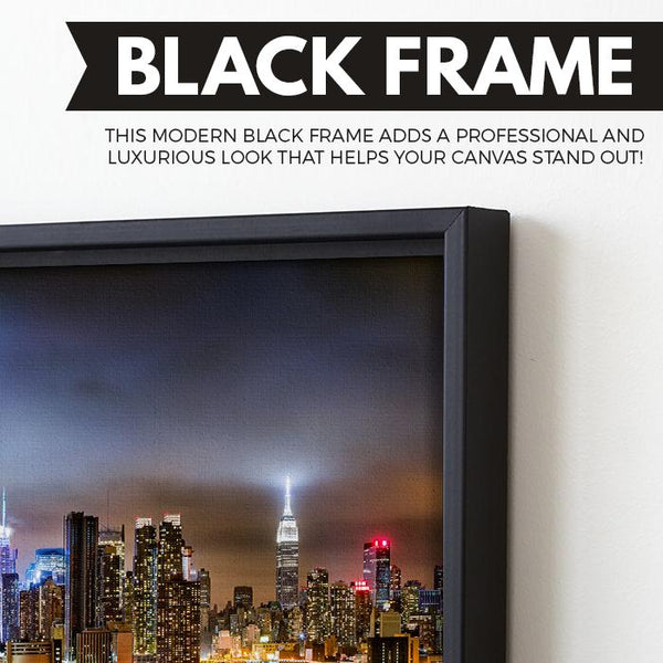 new york skyline wall art black frame