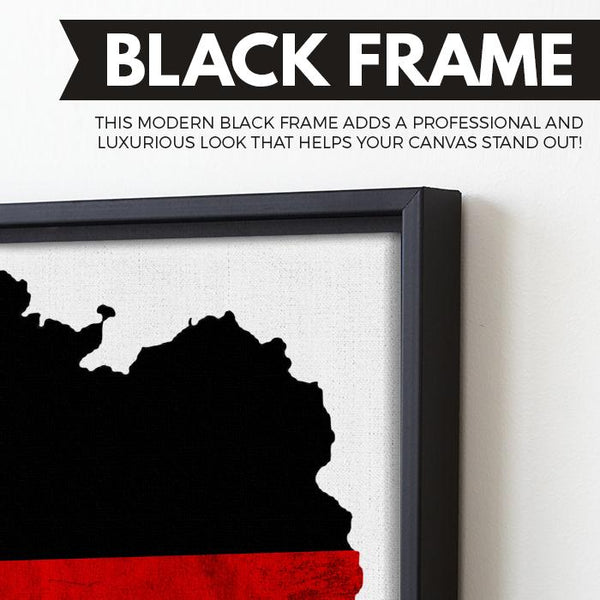 germany flag wall art black floating frame