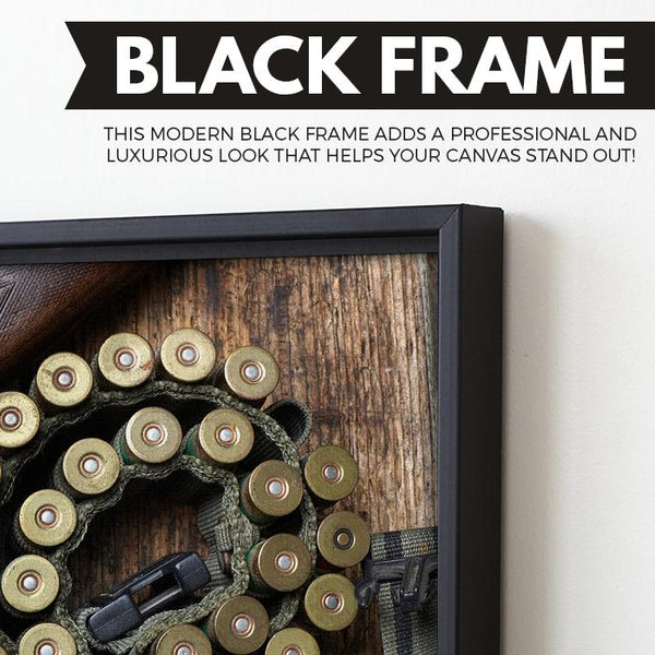 Antique Gun art black floating frame