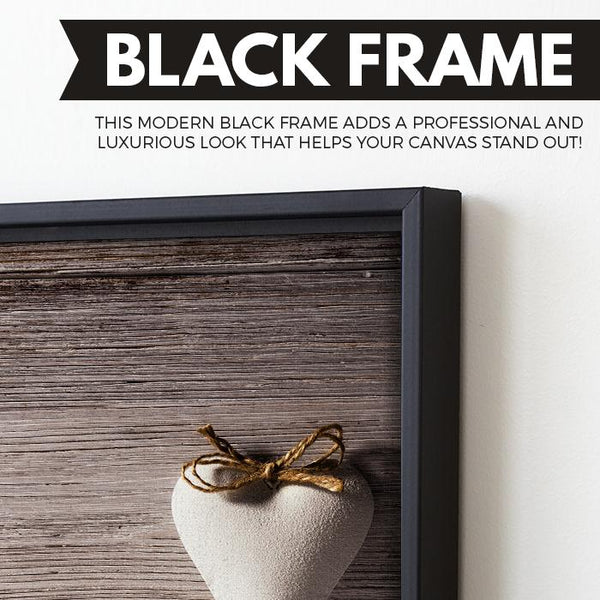 Decorate with Love wall art black floating frame