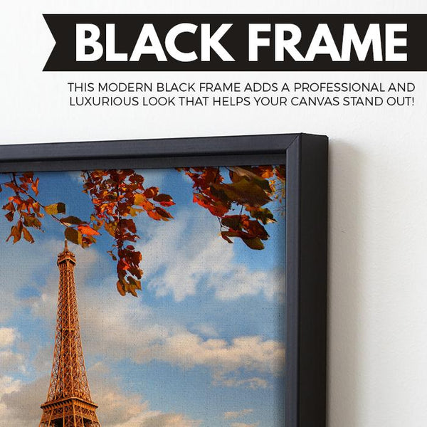 Eiffel Tower wall art black floating frame