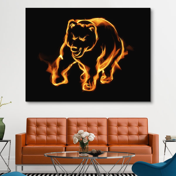 Flaming Bear wall art