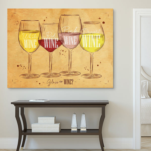 Wine Glasses Canvas Print
