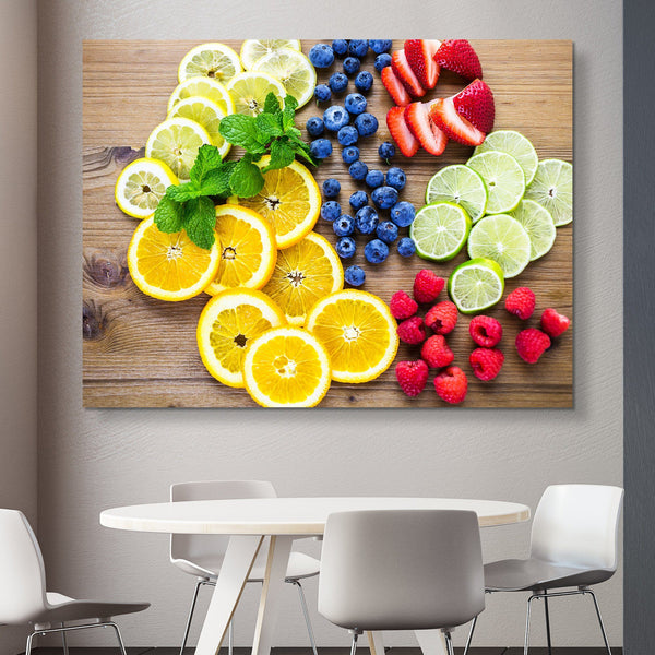 Sliced Fresh Fruits wall art