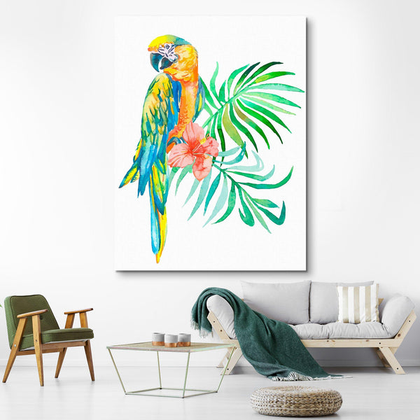 Watercolor Macaw wall art