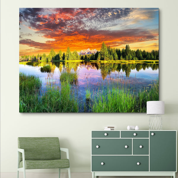 Snake River and Tetons in Wyoming wall art