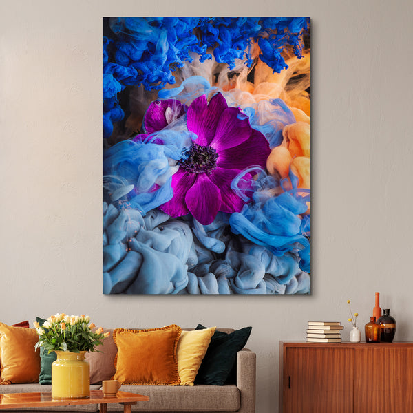 Anemone Under Water Abstract Canvas Print wall art