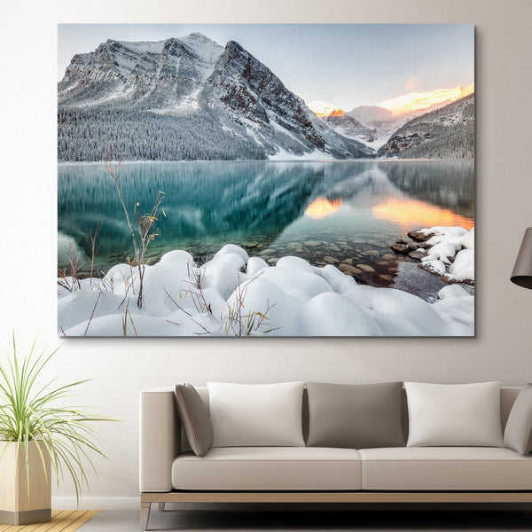 lake louise bow in banff national park wall art