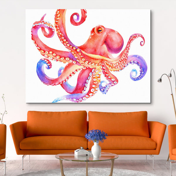 Watercolor Octopus wall art