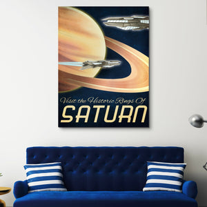 Saturn - Futuristic Planet Series wall art