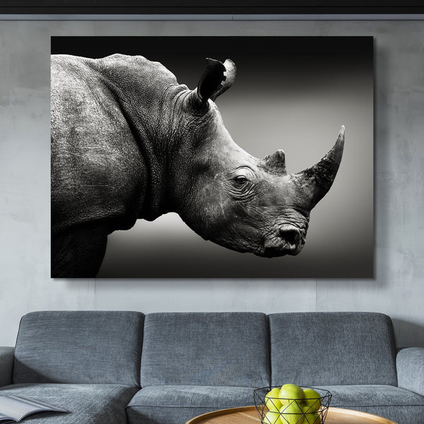 Rhinoceros Monochrome wall art