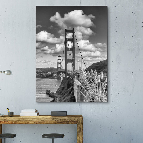 San Francisco Monochrome Golden Gate Bridge  wall art