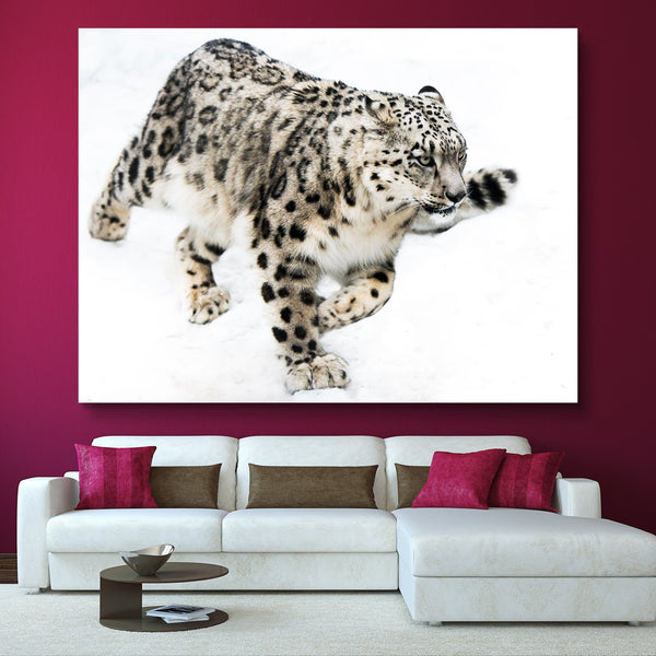 Leopard in Snow wall art