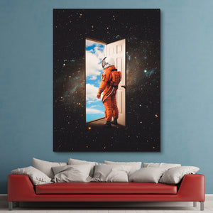 Secret Passage Astronaut Universe Surrealism Canvas Print wall art