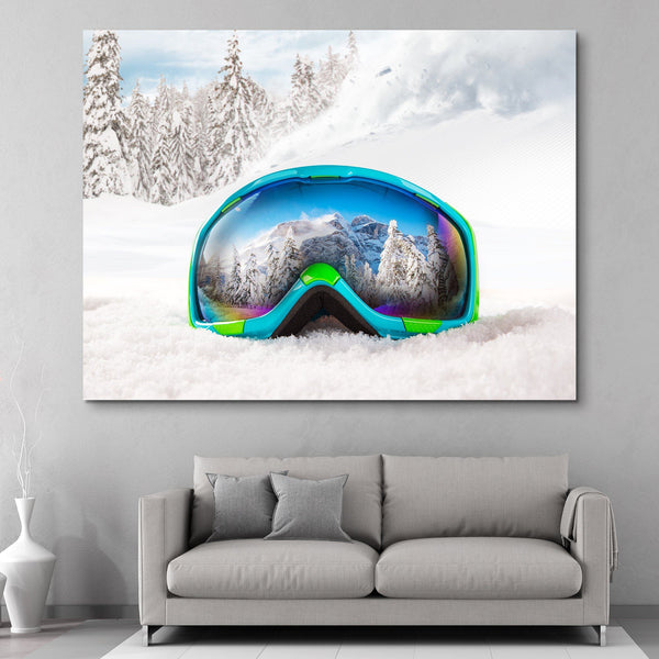 snow goggles wall art