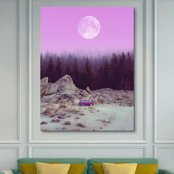 Aaron the Humble - Pink forest wall art