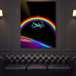 astronaut Neon Space wall art