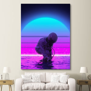 Neon Astronaut Canvas Print wall art