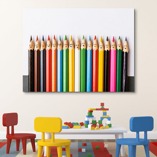 Happy Pencils wall art