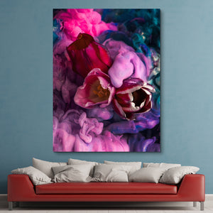 Tulips Under Water Canvas Print wall art