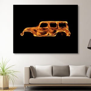 Jeep Wrangler Flame wall art