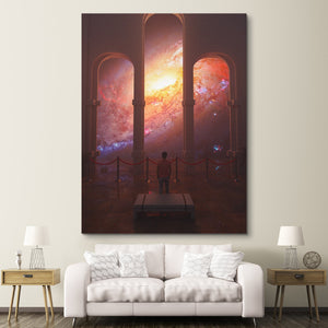 Space Museum Surrealism Canvas Print wall art