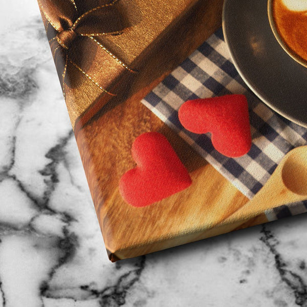 Hearts and Coffee canvas art