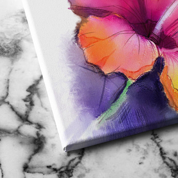 Abstract Hibiscus canvas art