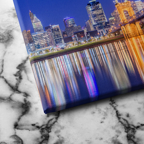 Ohio Downtown Skyline canvas art