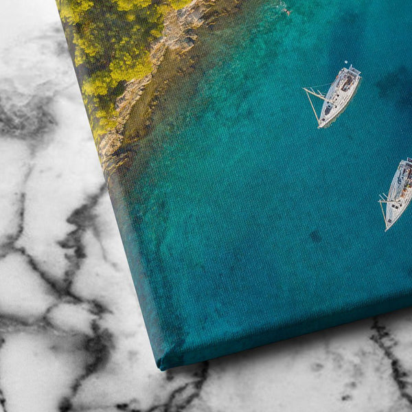 Aerial View of Sailing Boats canvas art