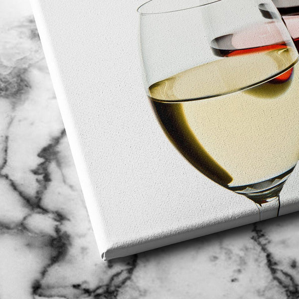 White, Rose, Red Wine canvas art