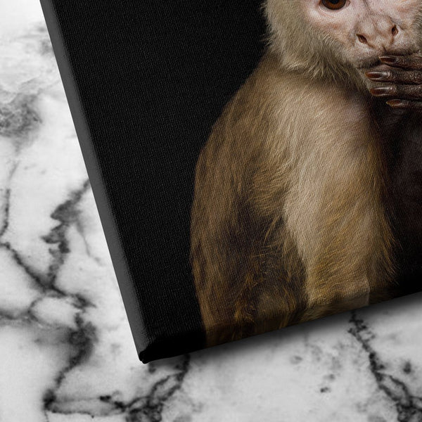 Funny Capuchin Monkey canvas art