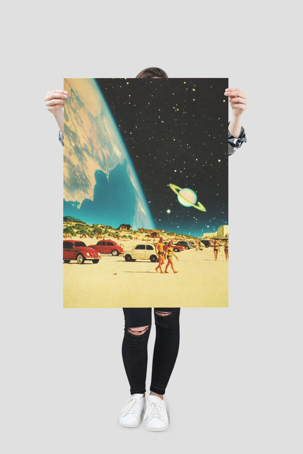 Galaxy Beach Art Print